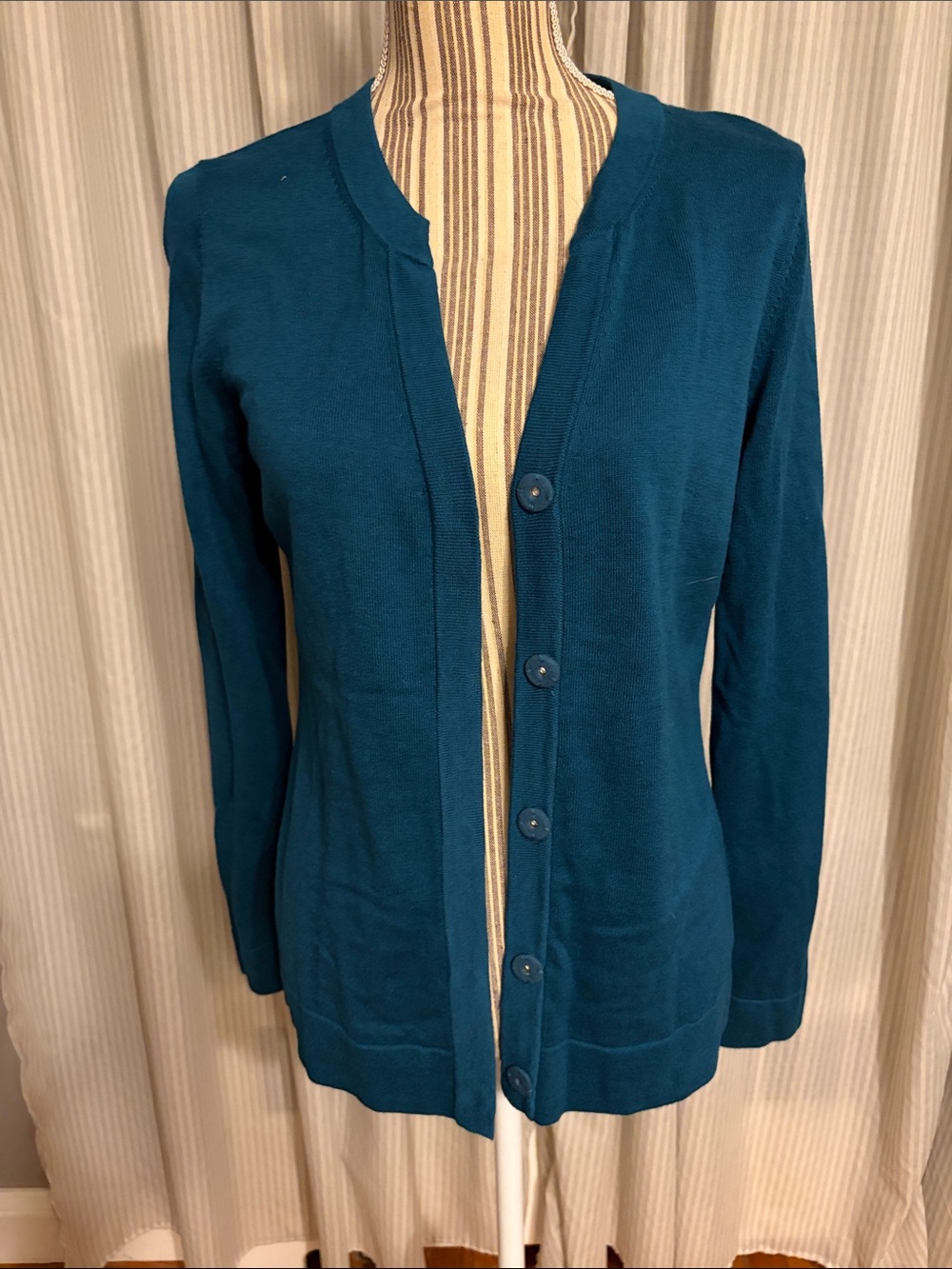 Cabi Teal Snap-Front Women’s Sweater Cardigan